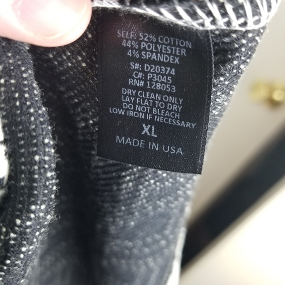 Anthropologie Potters Pot Abstract Mini Skirt Size XL Black & White - Picture 8 of 10